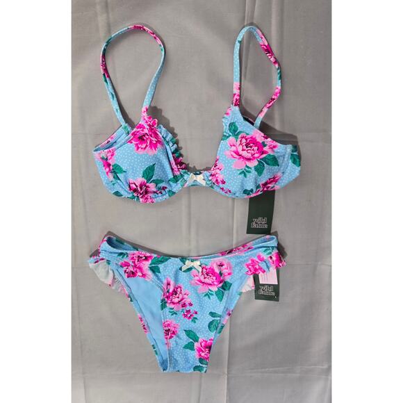 Wild Fable XXS (00) Bikini Floral NWT - Picture 3 of 10